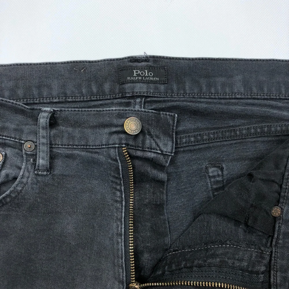 Polo Ralph Lauren Hampton Relaxed Faded Black Jeans Mens 36x30 Stretch Denim